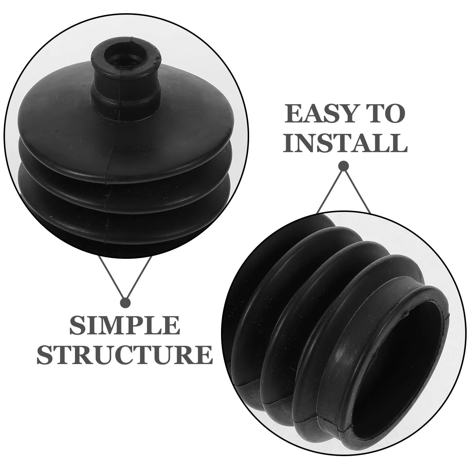 PRETYZOOM Rubber Steering Rack Dust Cover / Ball Joint Seal for Golf Carts image 3