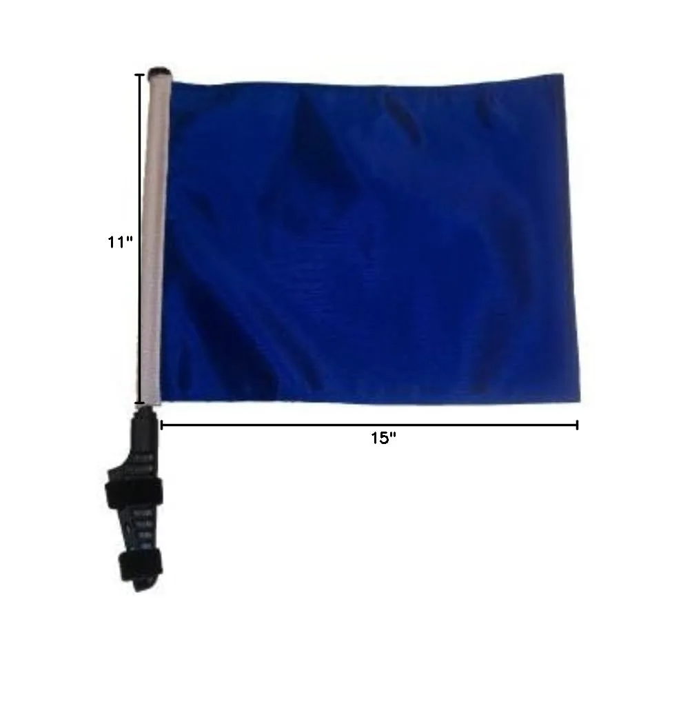 SSP Flags Blue Golf Cart Flag with Pole and Bracket image 4