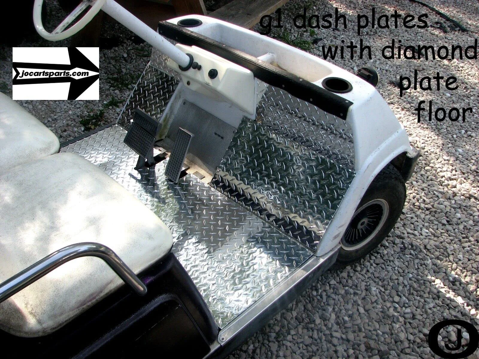 Yamaha G1 Golf Cart Aluminum Floor and Dash Cover Set image 3