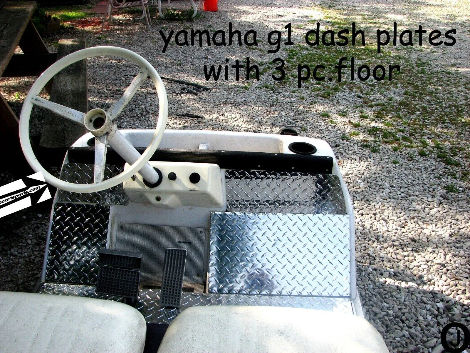 Yamaha G1 Golf Cart Aluminum Floor and Dash Cover Set image 4