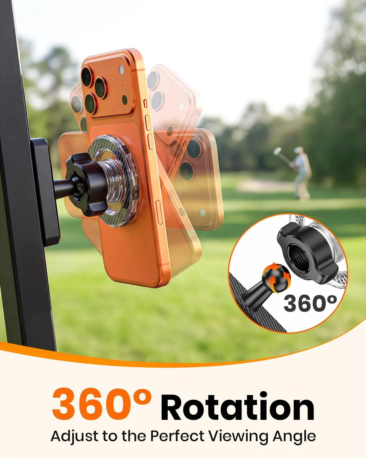 Arruilys G1 Magnetic Golf Cart Phone Holder image 3