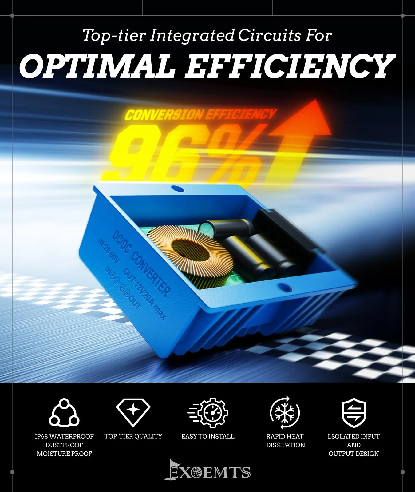 EXOEMTS 240W 20A DC-DC Step-Down Converter image 4