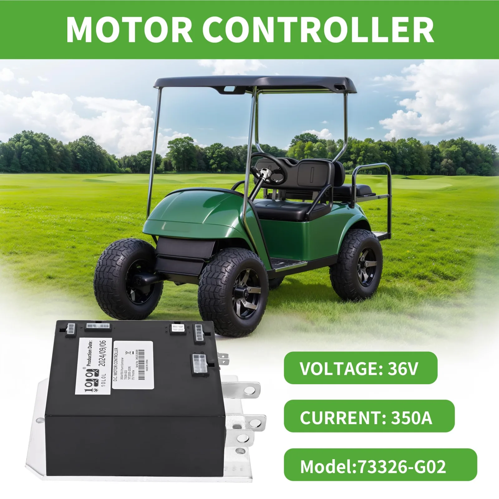 10L0L 36V 350A Controller for E-Z-GO TXT 2000-2009 image 3