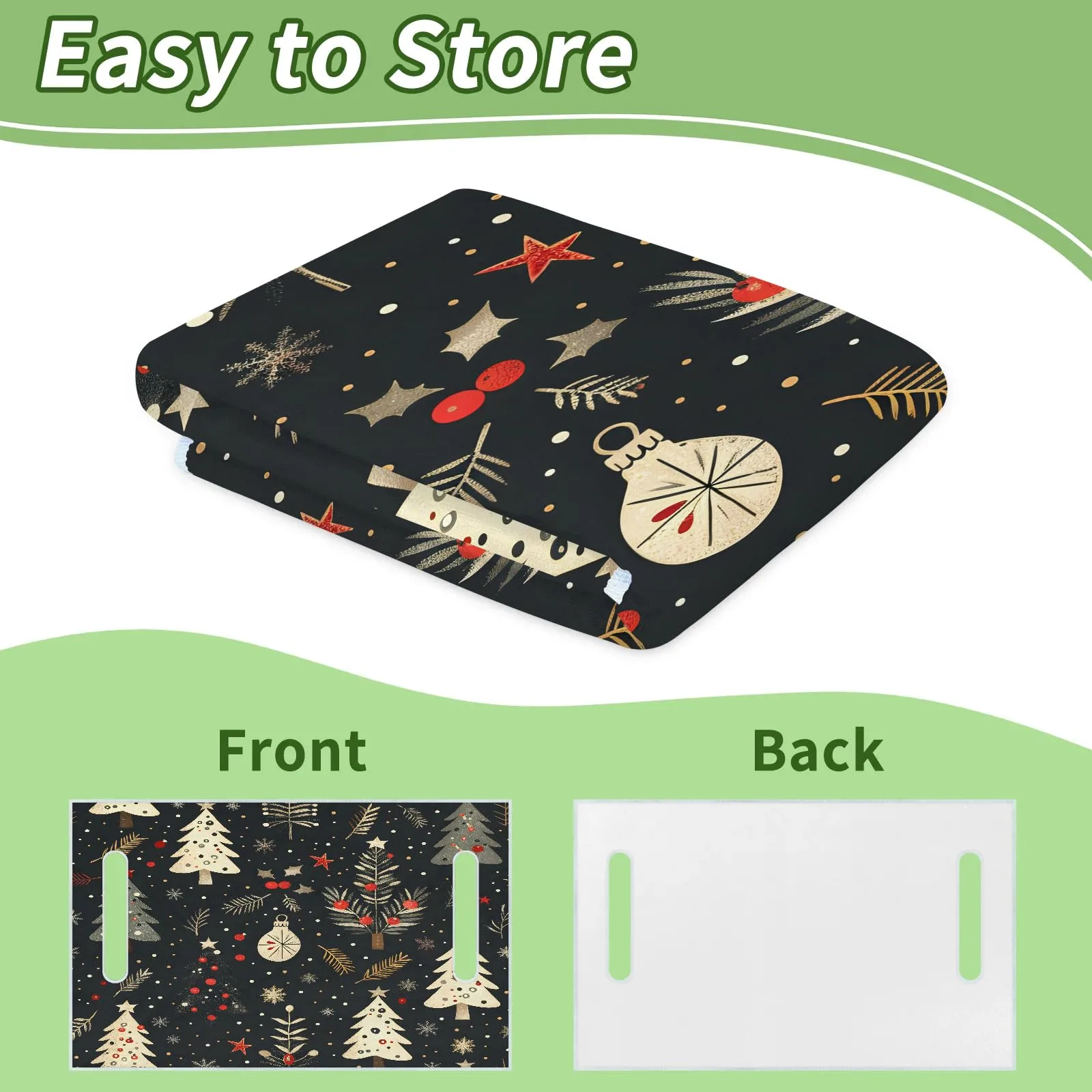 Tiveruda Christmas Tree Golf Cart Seat Cover, 51 x 31 in image 4