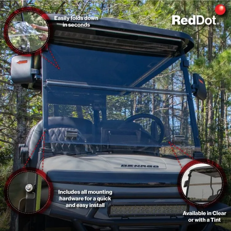 RED DOT 09-242 Folding Windshield for Denago EV Rover XL image 2