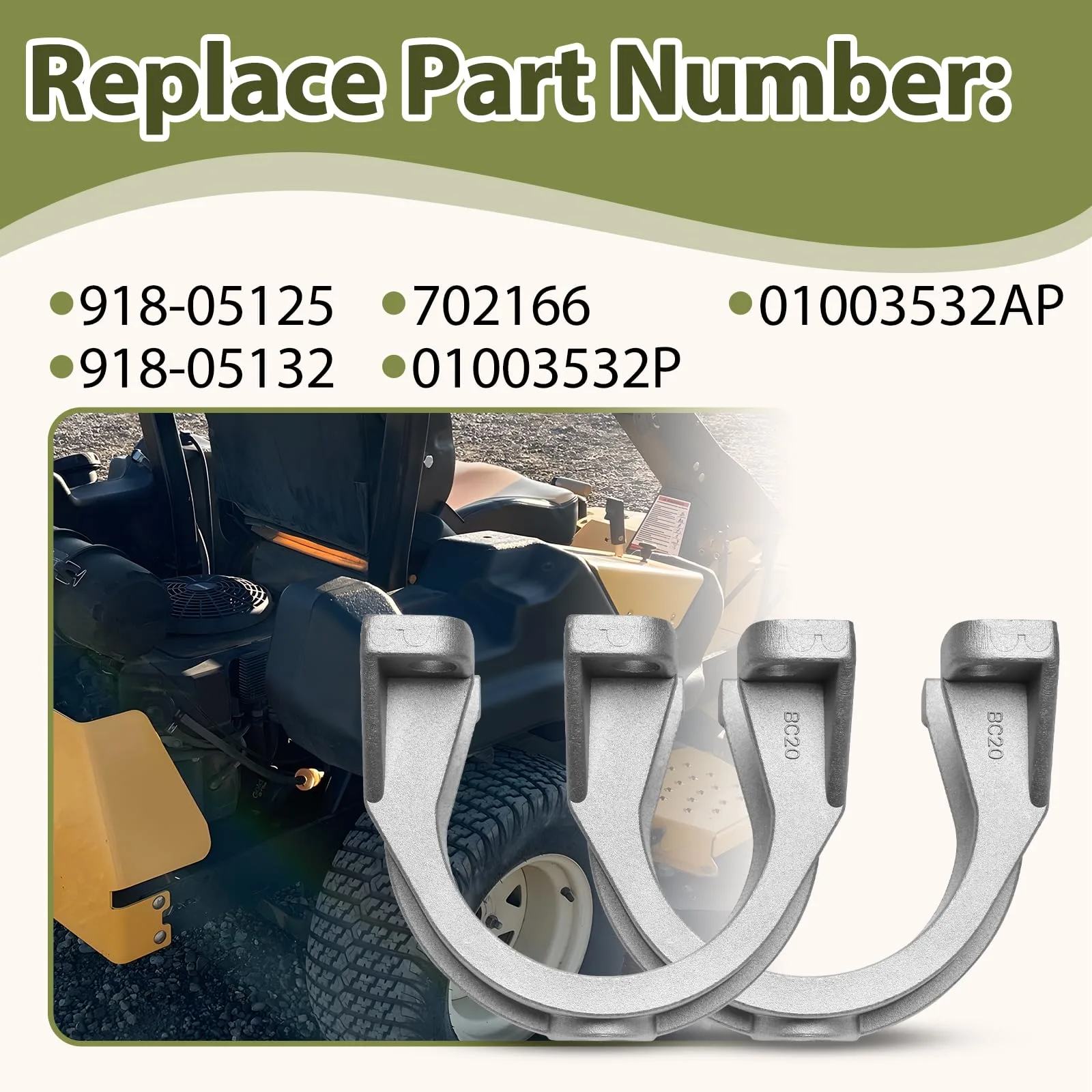 Rear Axle Spring Bracket Caps for E-Z-GO TXT 1994-2008 image 3