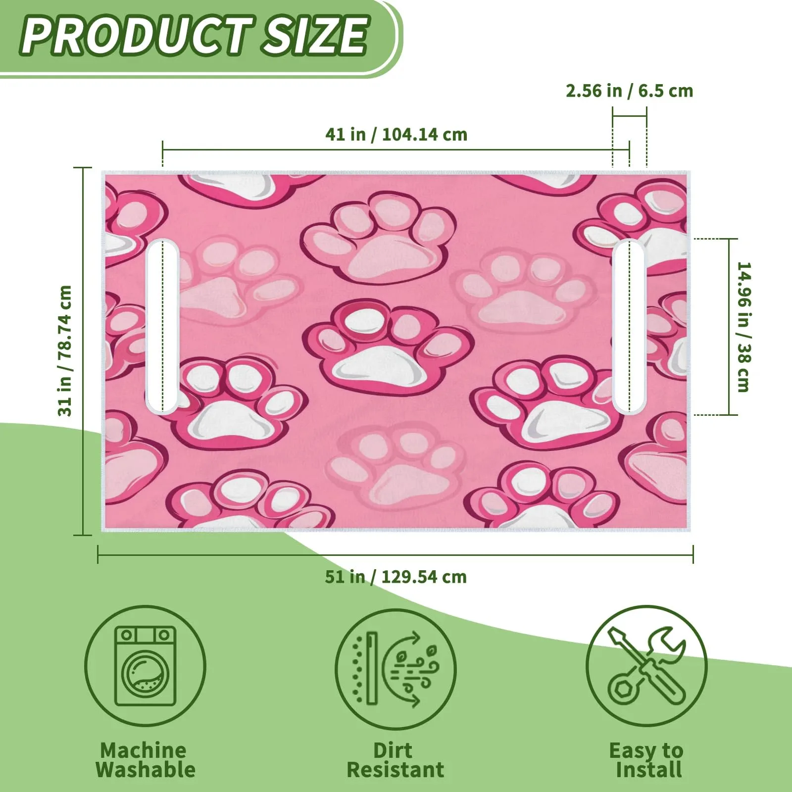Tiveruda Golf Cart Seat Cover for Double Seats, 51 x 31 in image 2
