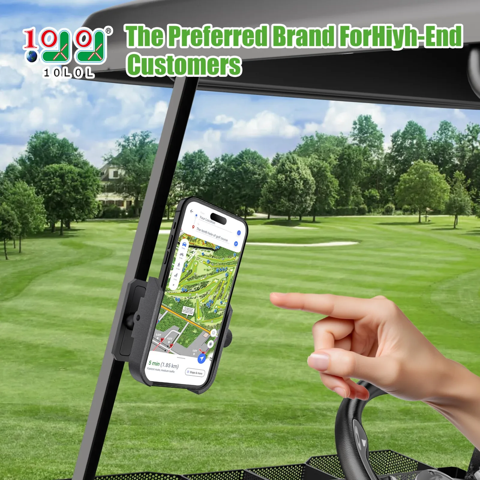 10L0L Magnetic Golf Cart Phone Holder image 2