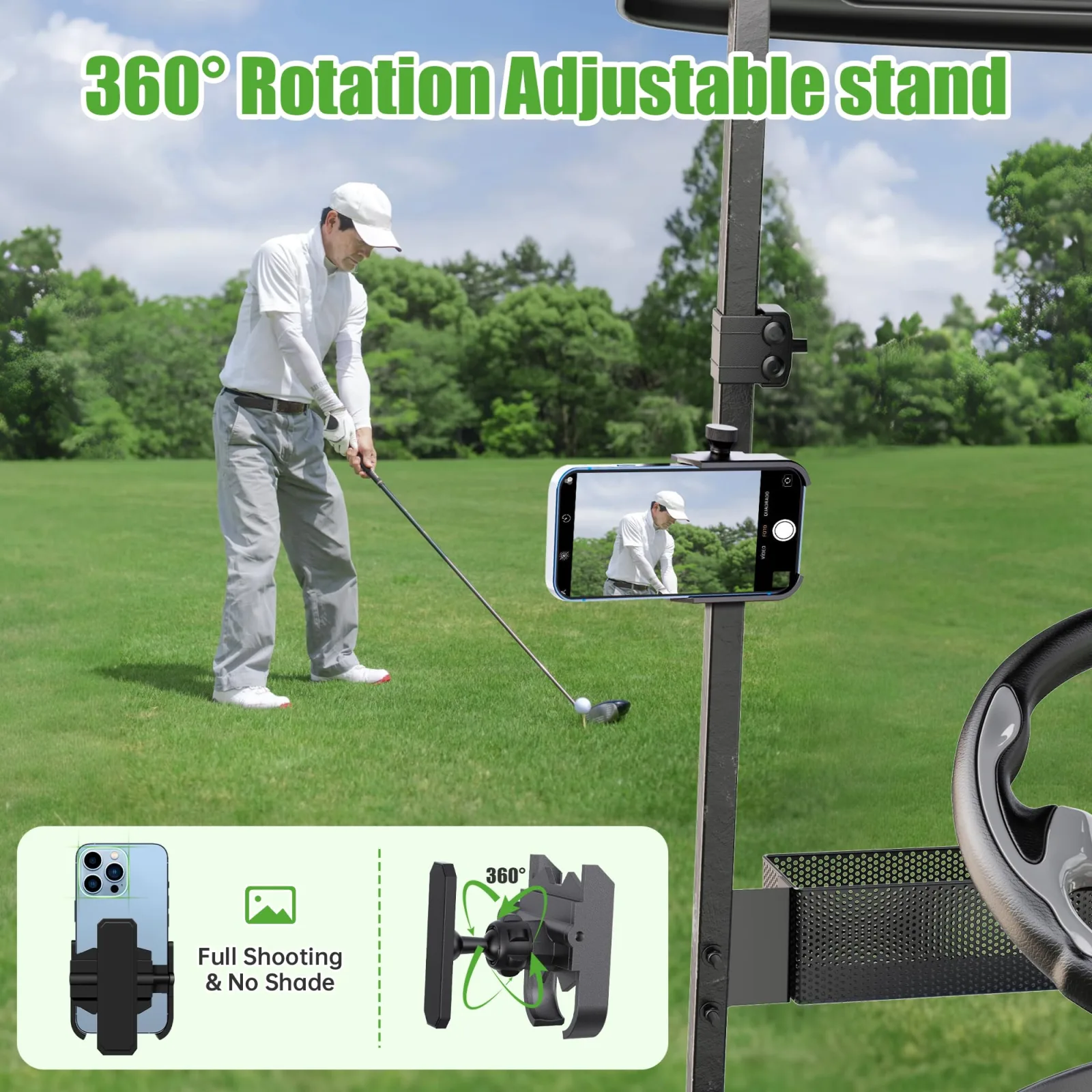 10L0L Magnetic Golf Cart Phone Holder image 3