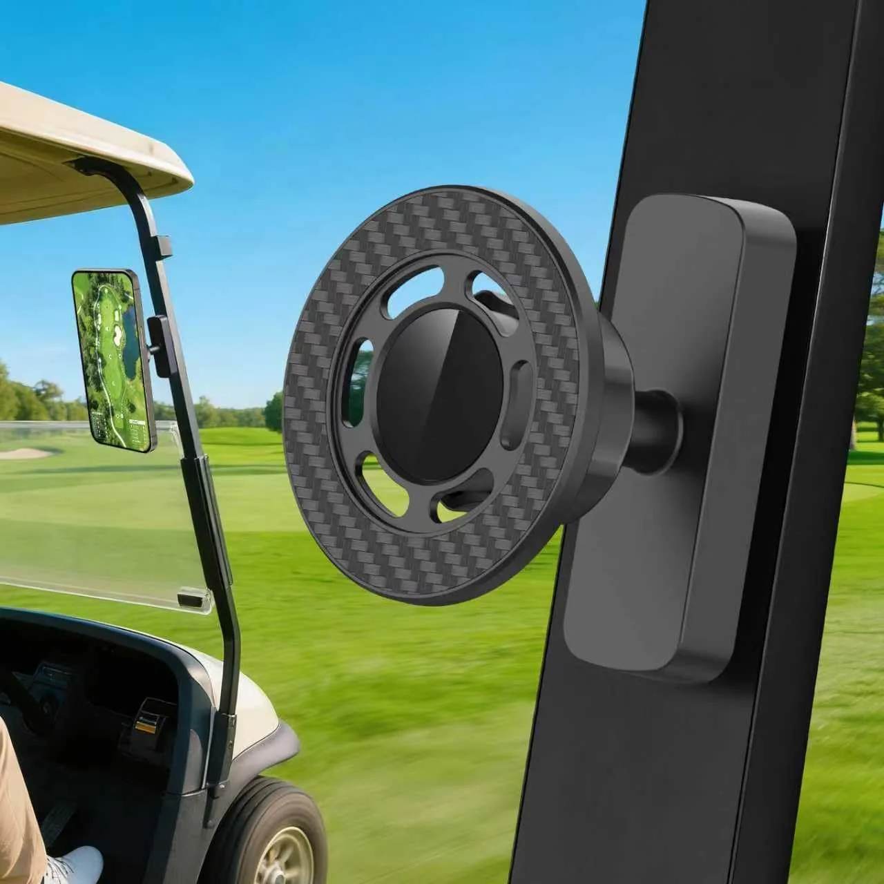 Nedsewor Magnetic Golf Cart Phone Holder — MagSafe iPhone 12–17 Compatible
