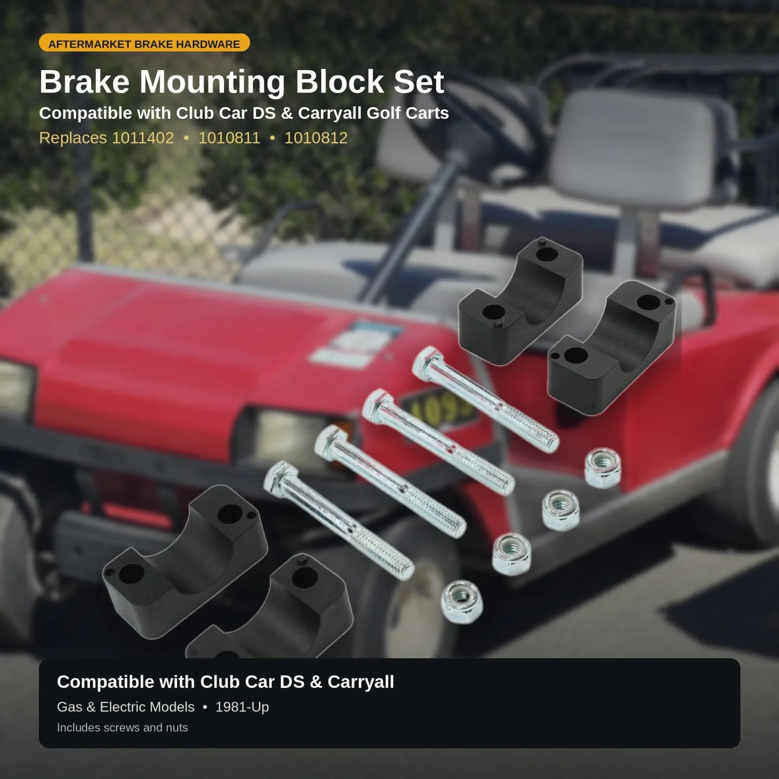 Woxivo Brake Mounting Block Set for Club Car DS & Carryall image 2