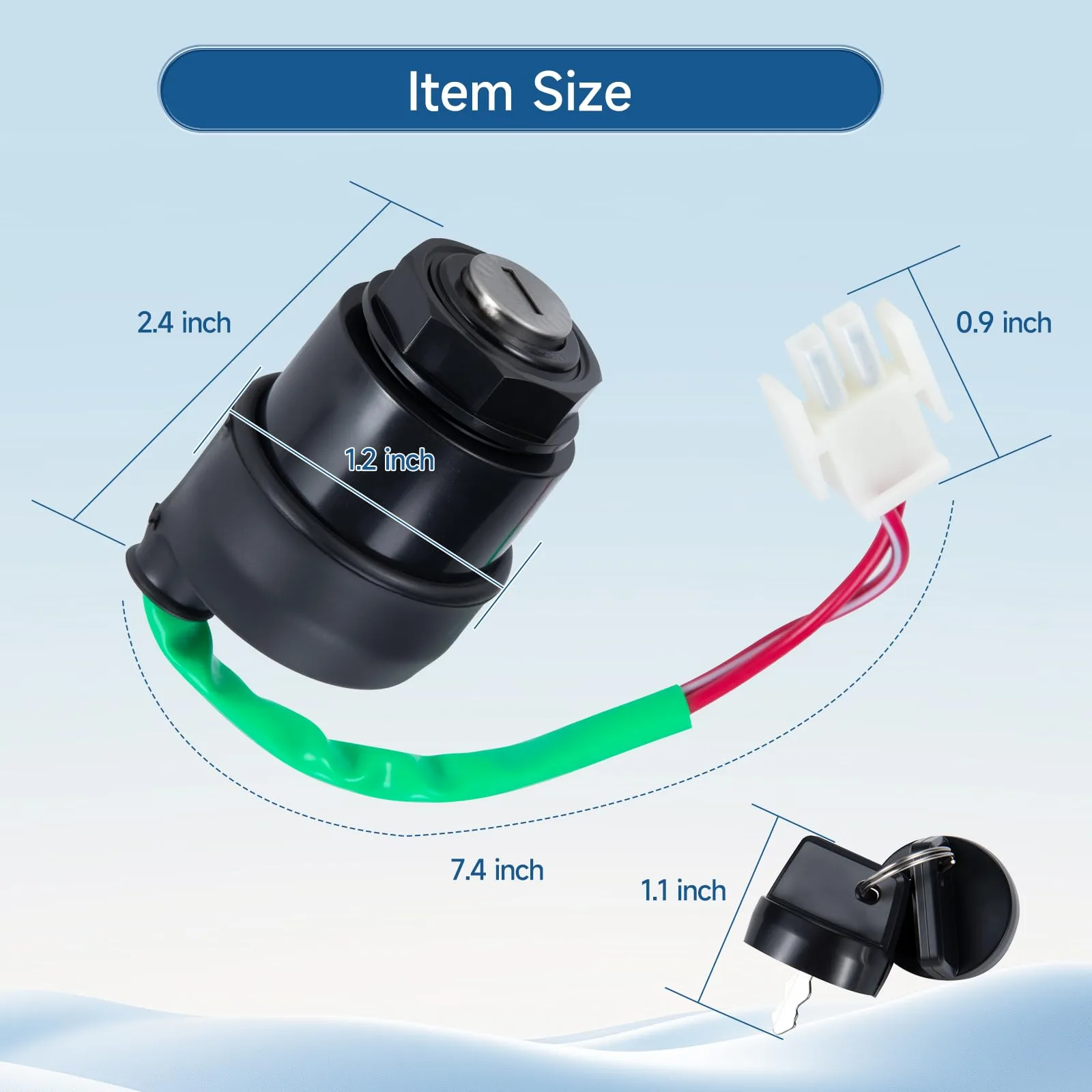 Mixopoly Ignition Key Switch for Yamaha G11-G22 Golf Carts image 4