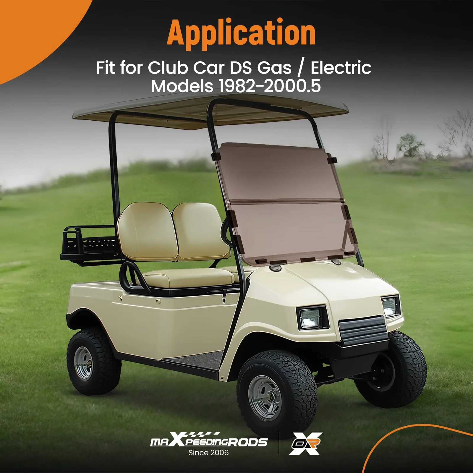 maXpeedingrods IK49MT Tinted Windshield for Club Car DS image 2