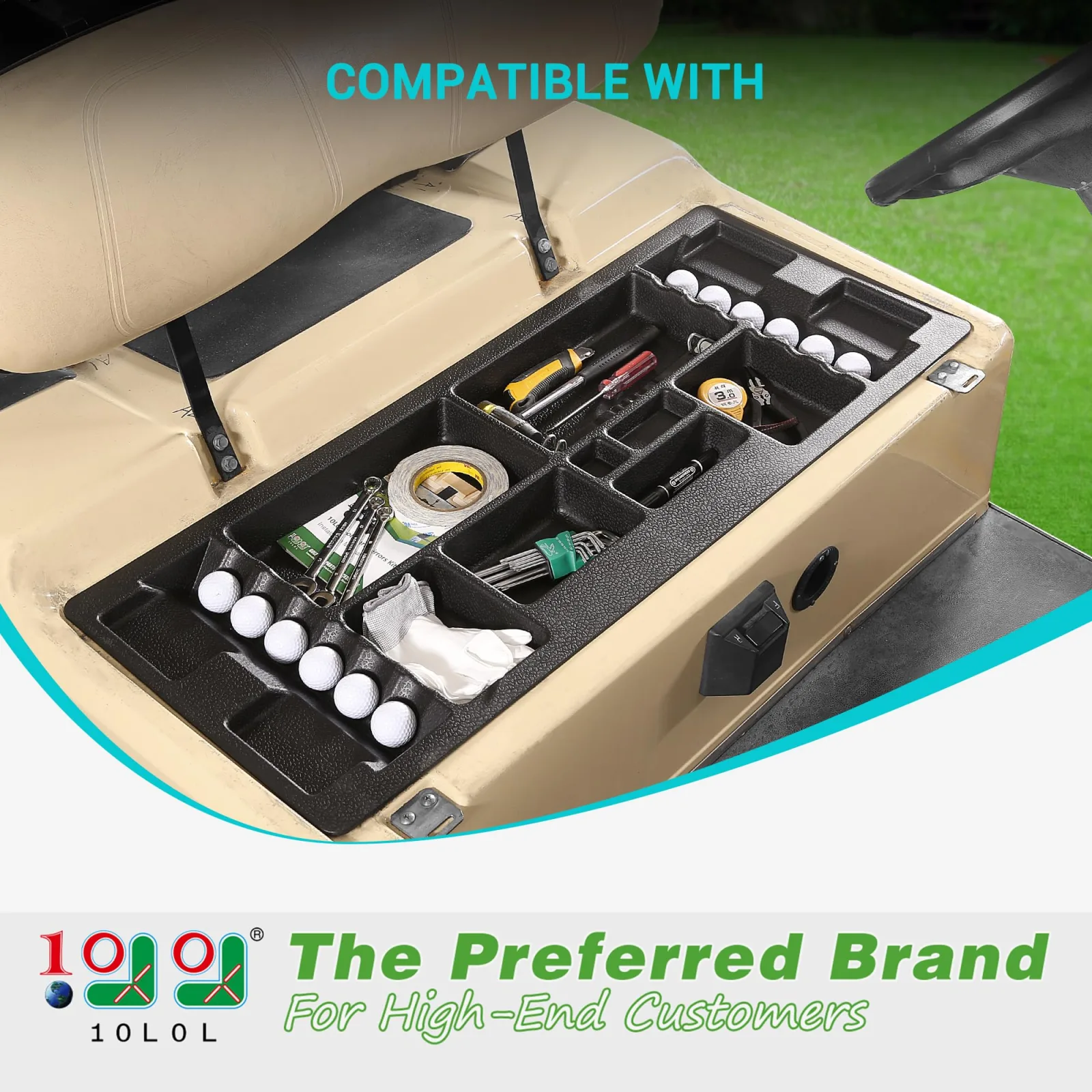 10L0L Under-Seat Storage Tray for Club Car DS 1982-2000 image 2