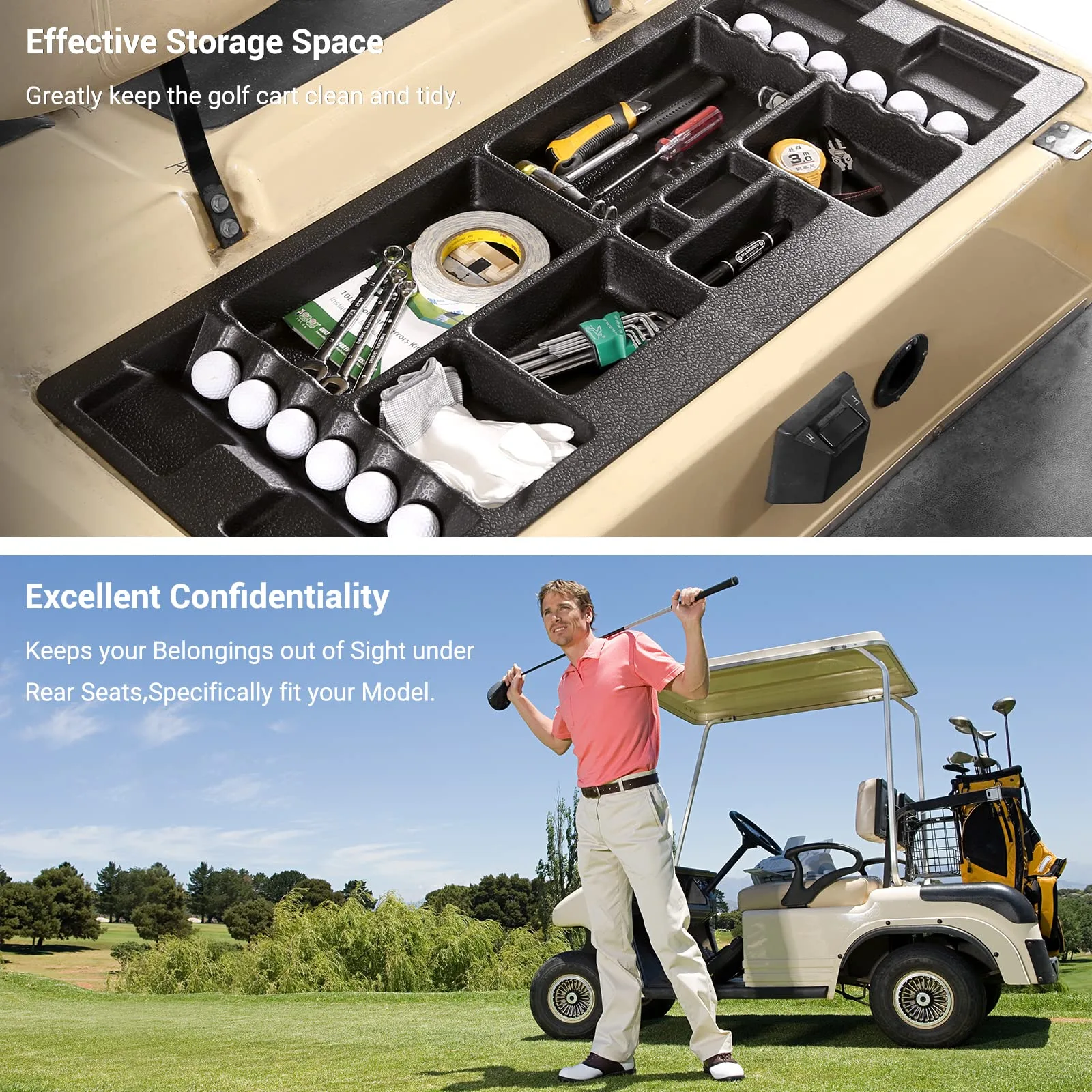 10L0L Under-Seat Storage Tray for Club Car DS 1982-2000 image 3