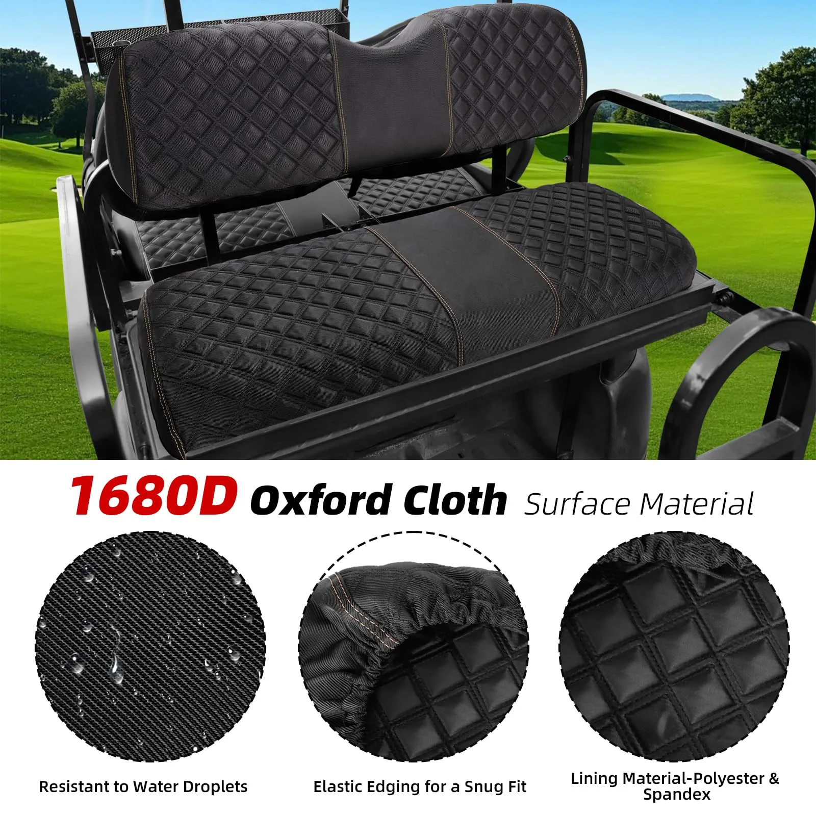 Roykaw Rear Golf Cart Seat Cover Set AU-0560RN image 2