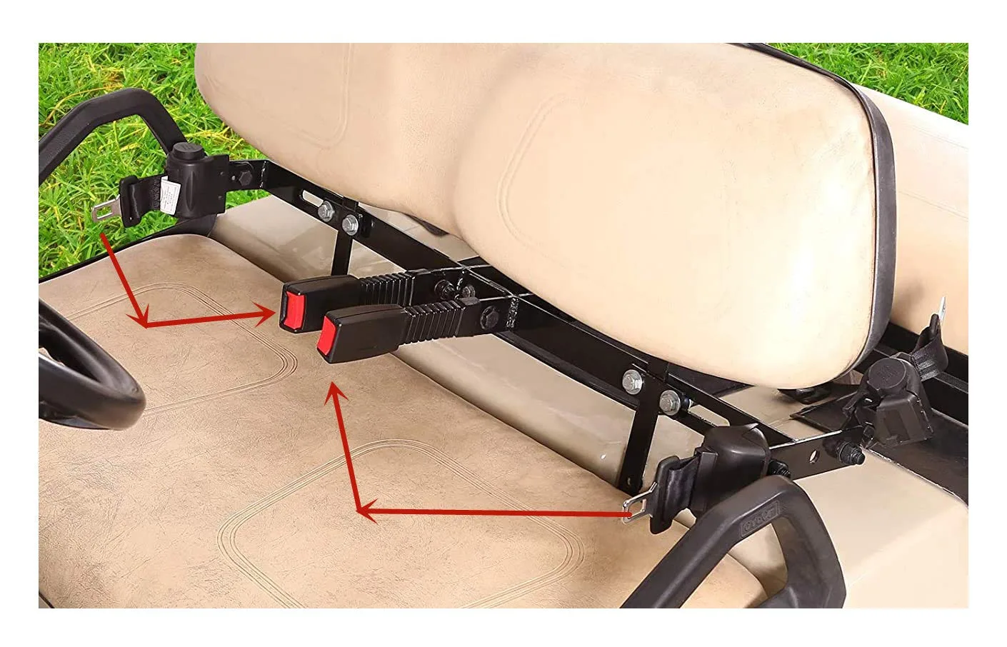 BestAccess 4-Passenger Golf Cart Seat Belt Kit image 2