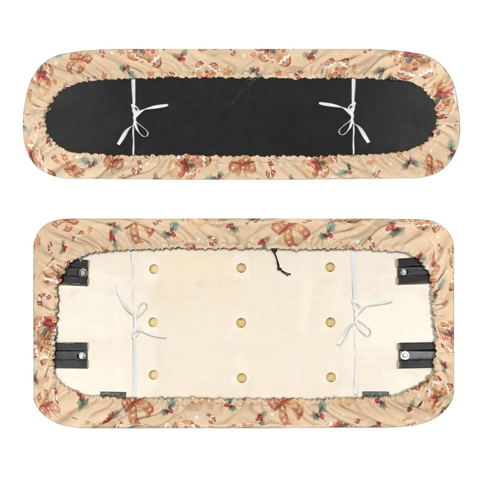 Quidrwyo Gingerbread Man Golf Cart Seat Cover Set image 2