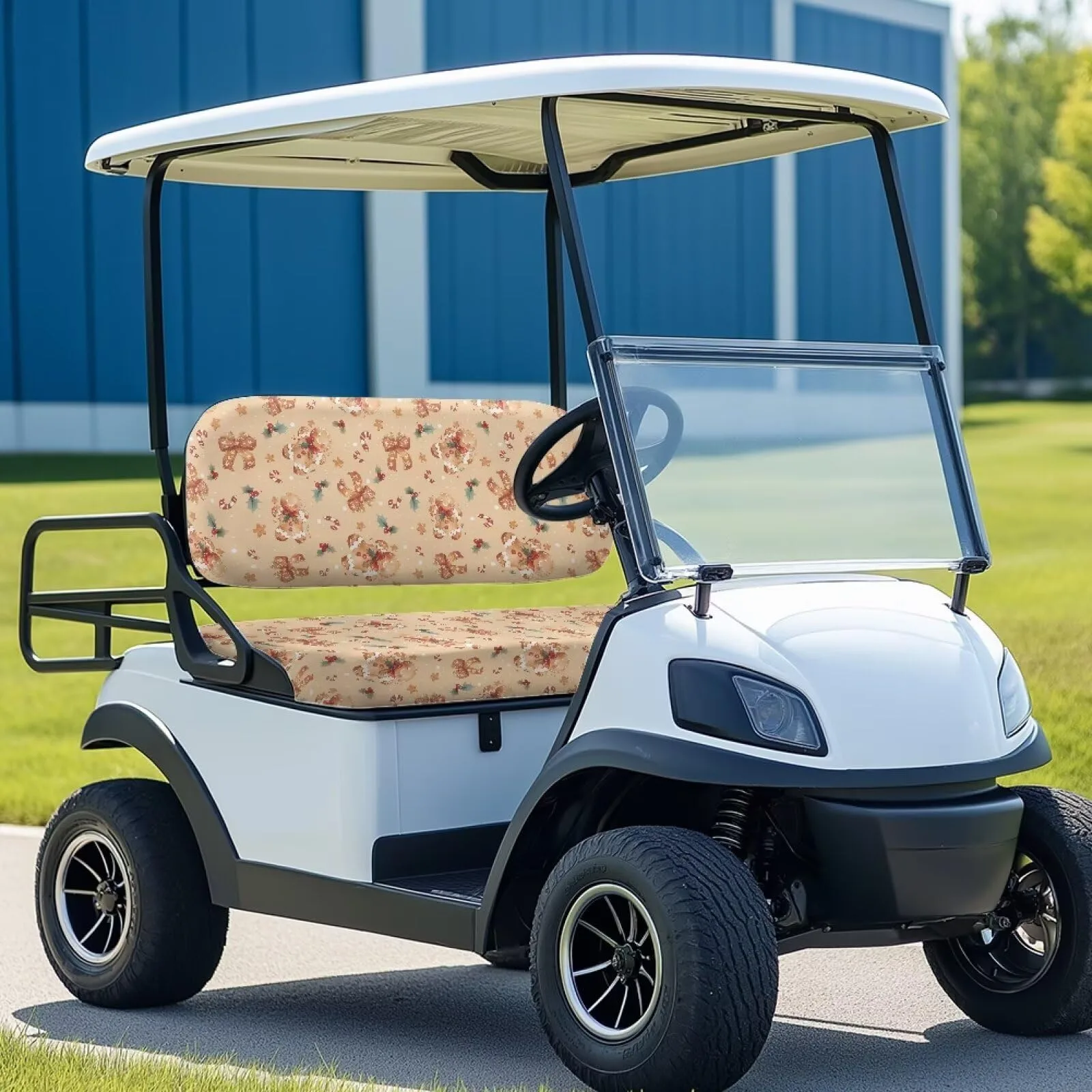 Quidrwyo Gingerbread Man Golf Cart Seat Cover Set image 3