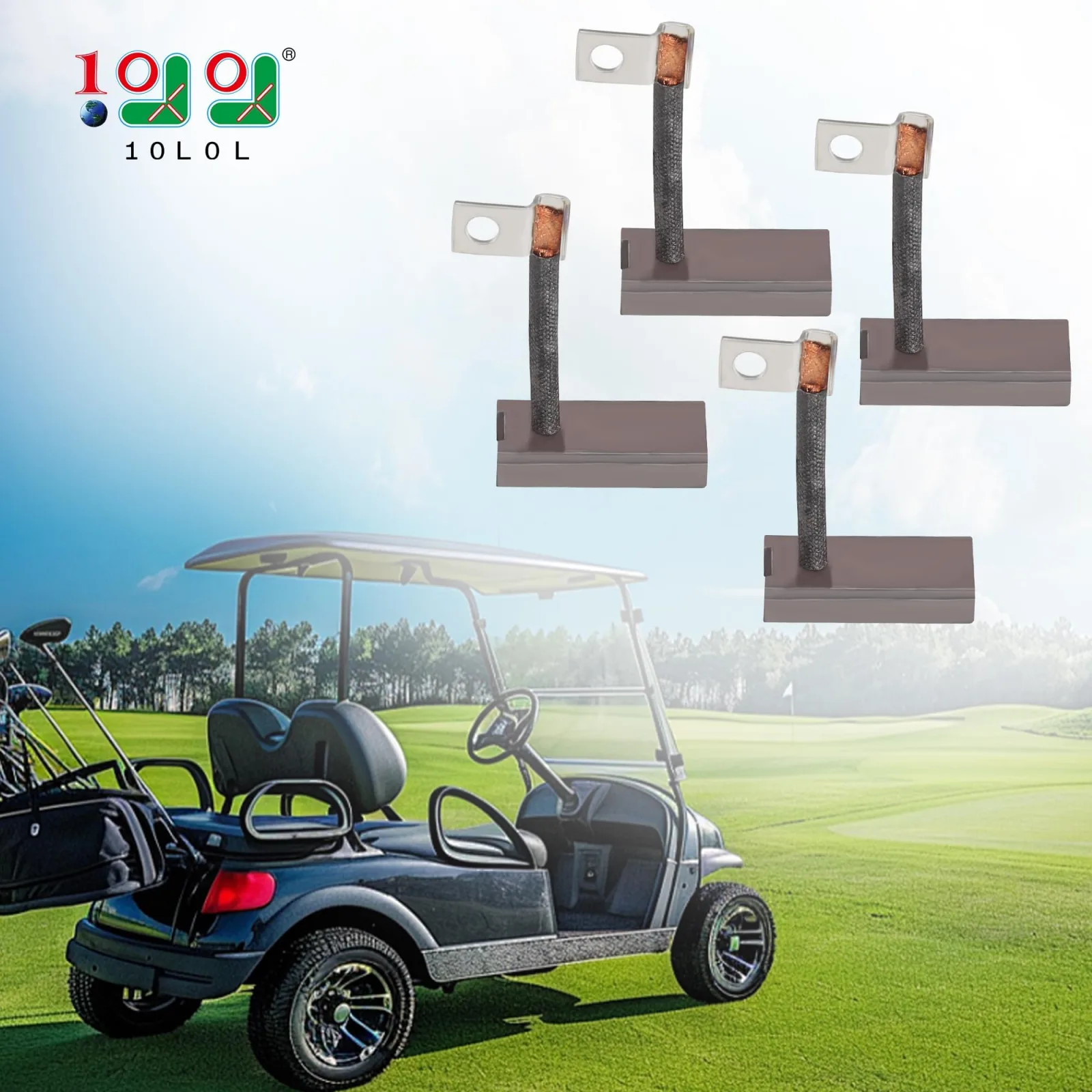 10L0L Golf Cart Starter Generator Brush Kit image 4