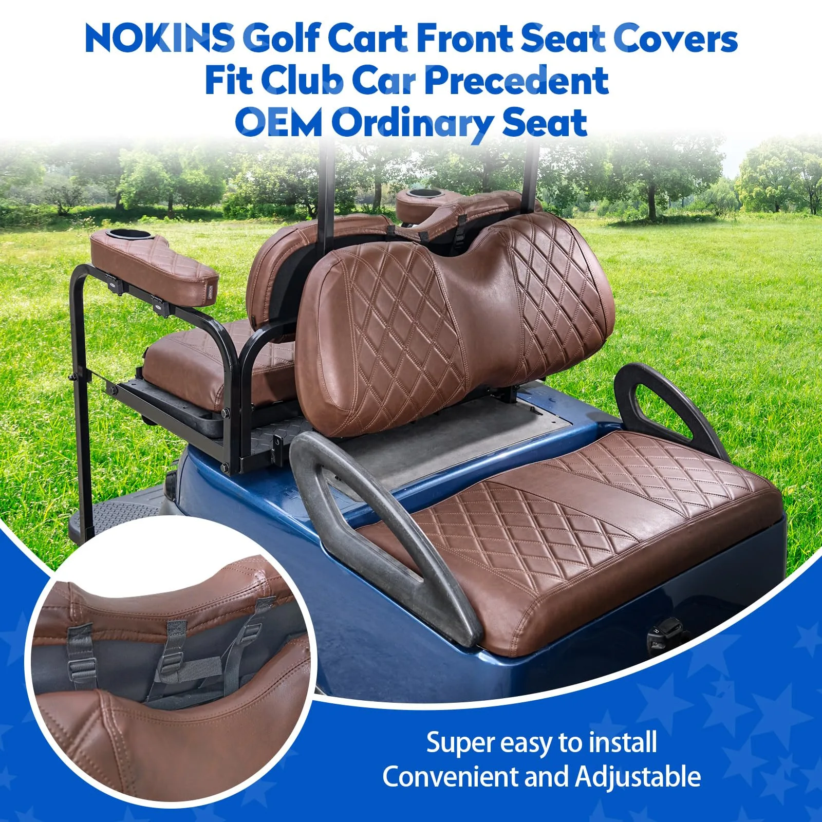 NOKINS Club Car Precedent Seat Covers with Armrests image 2