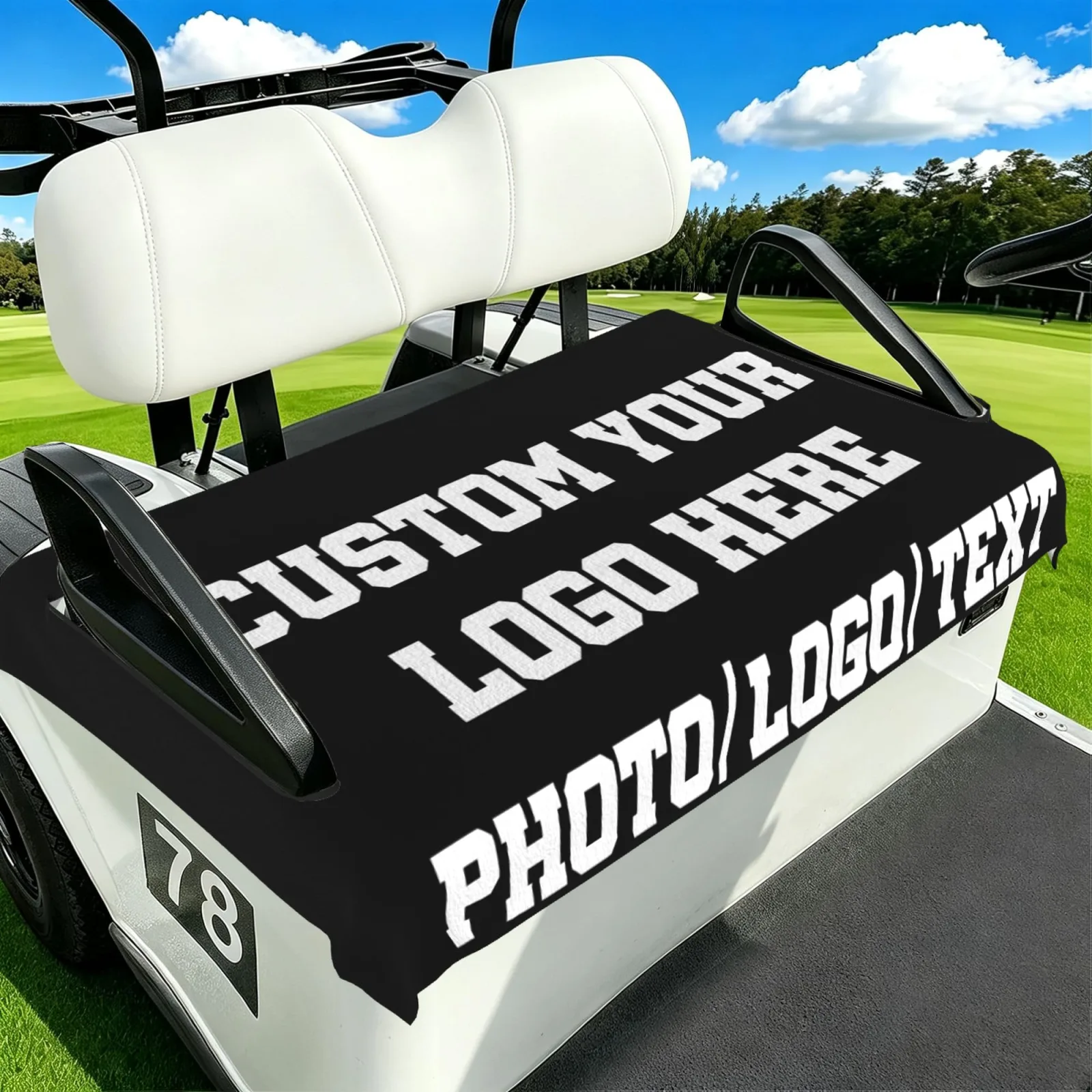 Personalized Golf Cart Front Seat Cover, 52 x 32 in