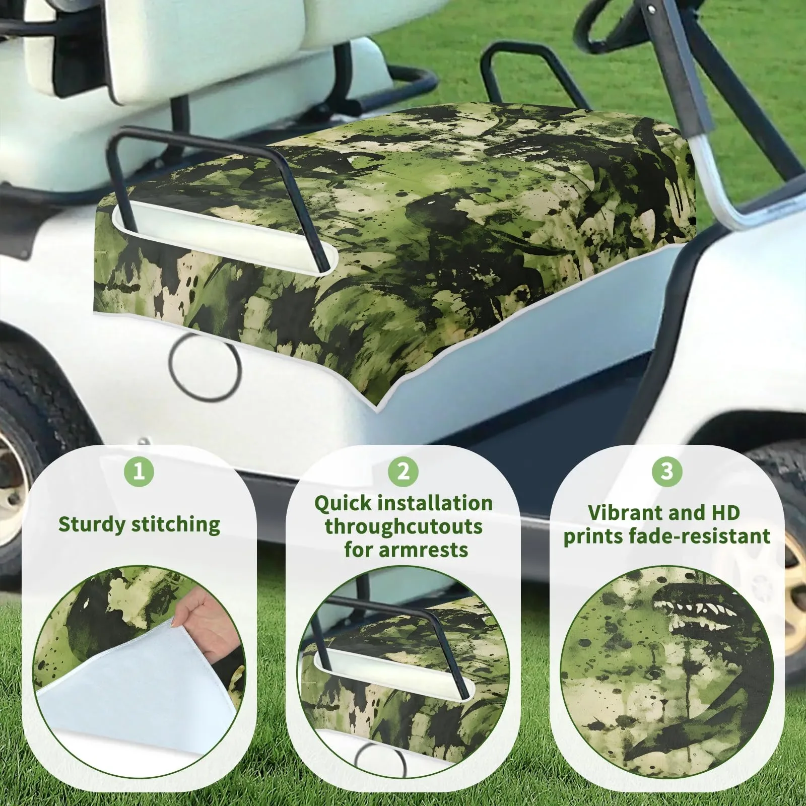 Tiveruda Camouflage Golf Cart Seat Cover 51 x 31 in image 3
