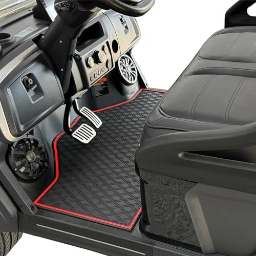 Xtreme Golf Cart Mats EPIC-E40FX Floor Mat Set — Red Trim image 2