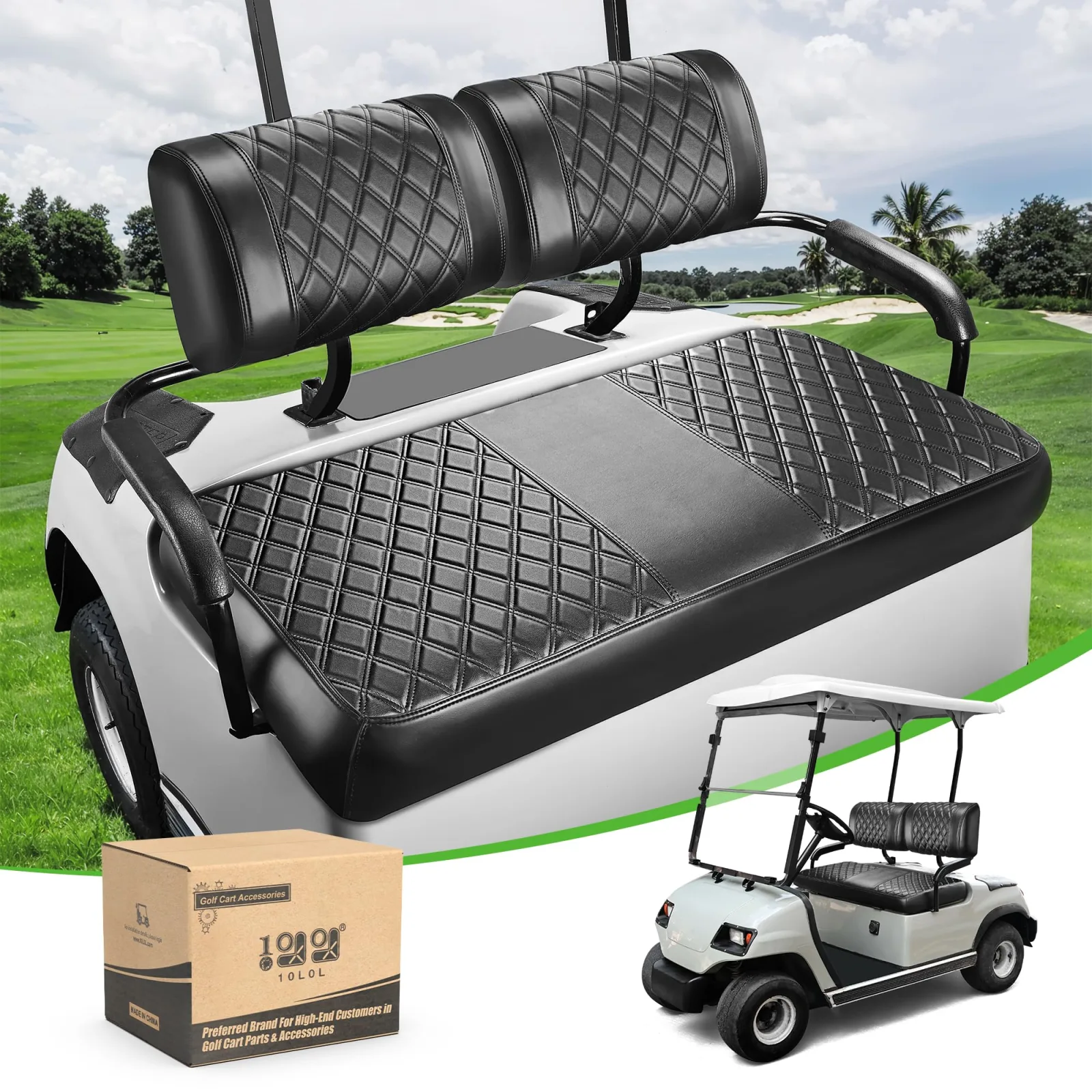 10L0L G22 Front Seat Cover Set for Yamaha Golf Carts