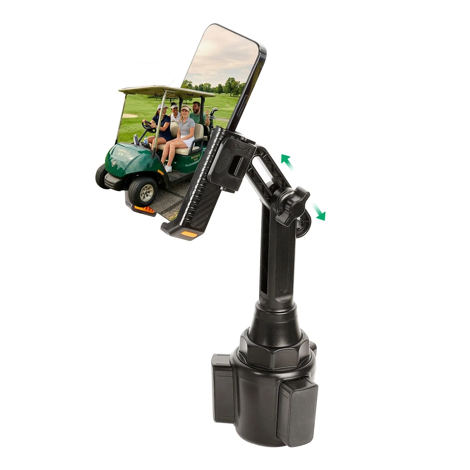 xik Golf Cart Cup Phone Holder Mount for EZGO, Club Car & Yamaha