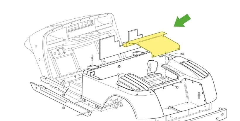 3G Rear Access Panel for E-Z-GO TXT & Medalist 1994-2013 image 4