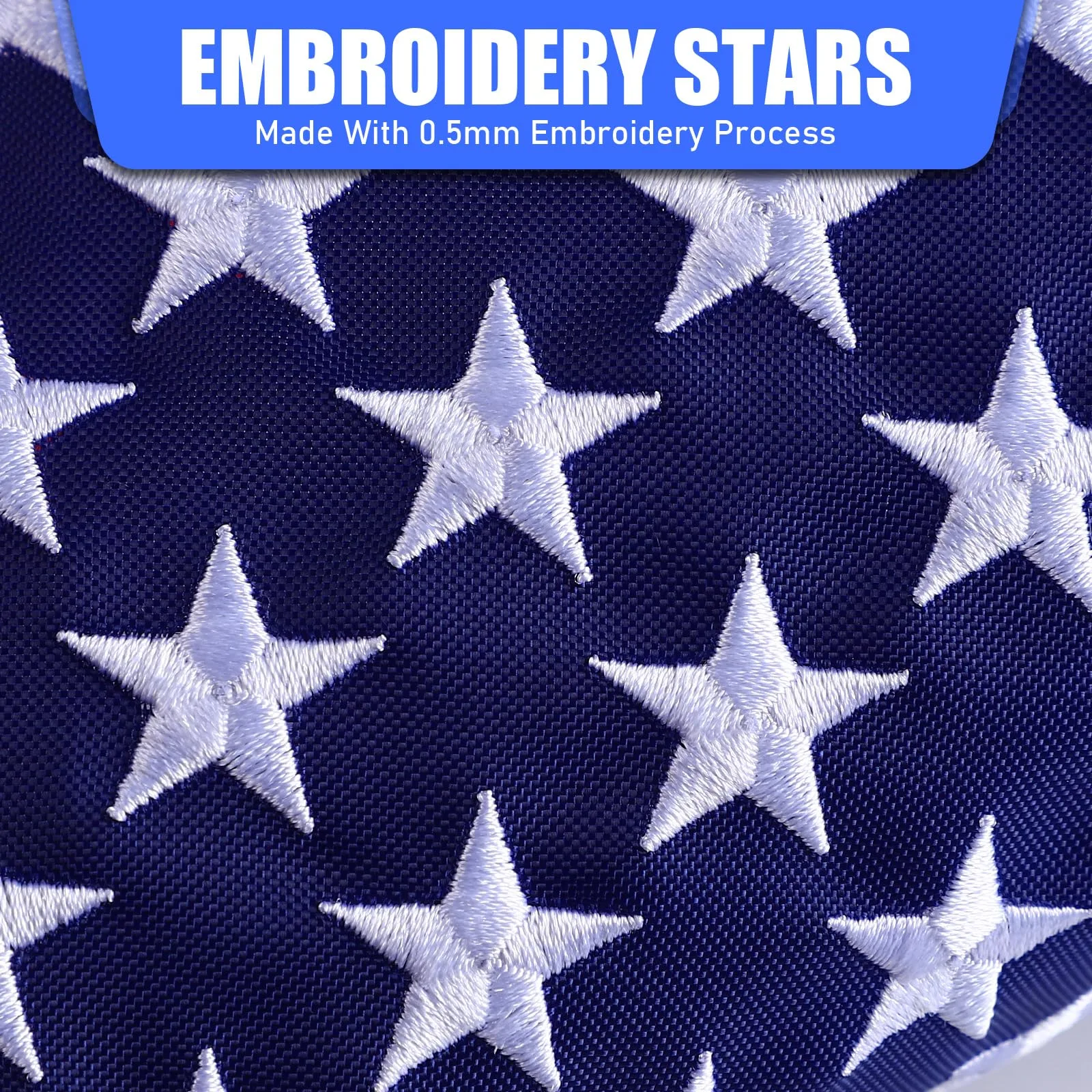 TOBWOLF 12 x 18 in American Golf Cart Flags 2-Pack (E40509-TW-US) image 3