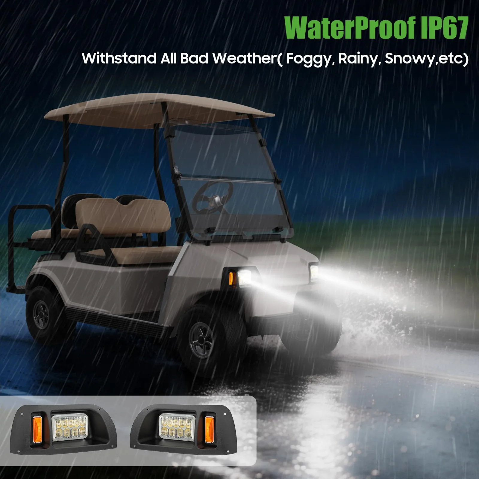 10L0L Headlights for Club Car DS 1993+ 12V image 4
