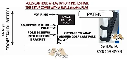 SSP Flags Red 6 x 9-Inch Golf Cart Handicap Flag image 2