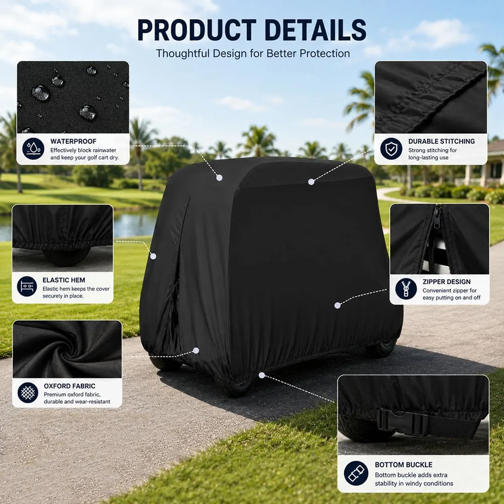 BFRAGTGS Golf Cart Cover for E-Z-GO Liberty (4 Forward) 2021– | BFRAGTGS-10311668-AA image 4