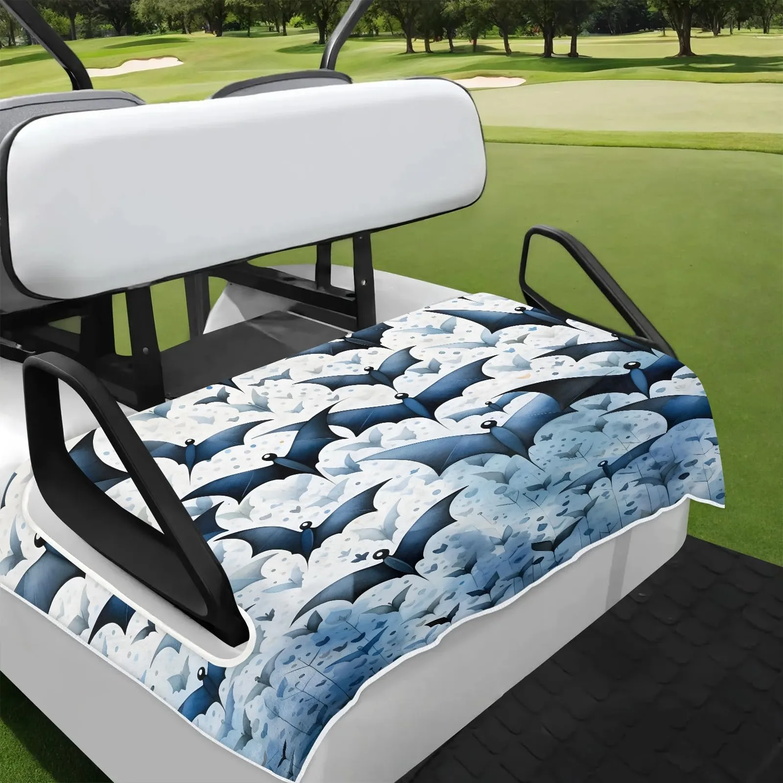 Tiveruda Halloween Flying Bat Golf Cart Seat Cover