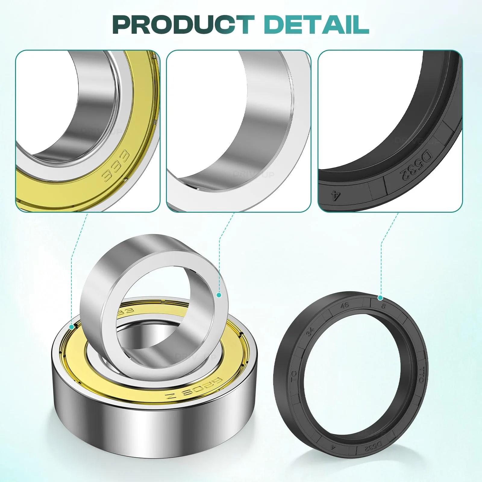 DRIVE UP Club Car DS/Precedent Rear Axle Seal Kit image 3