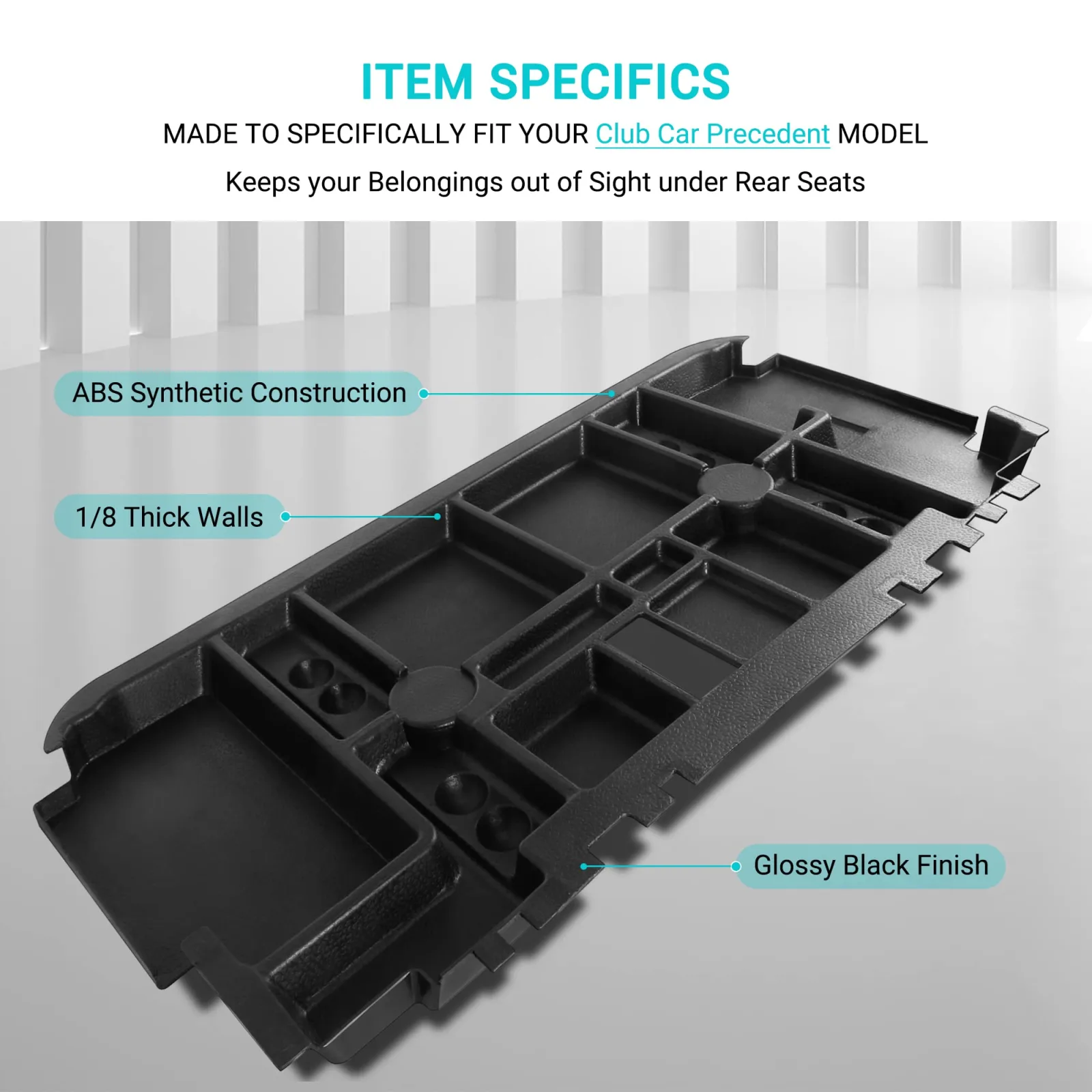 10L0L Golf Cart Under Seat Storage Tray for Club Car Precedent image 4
