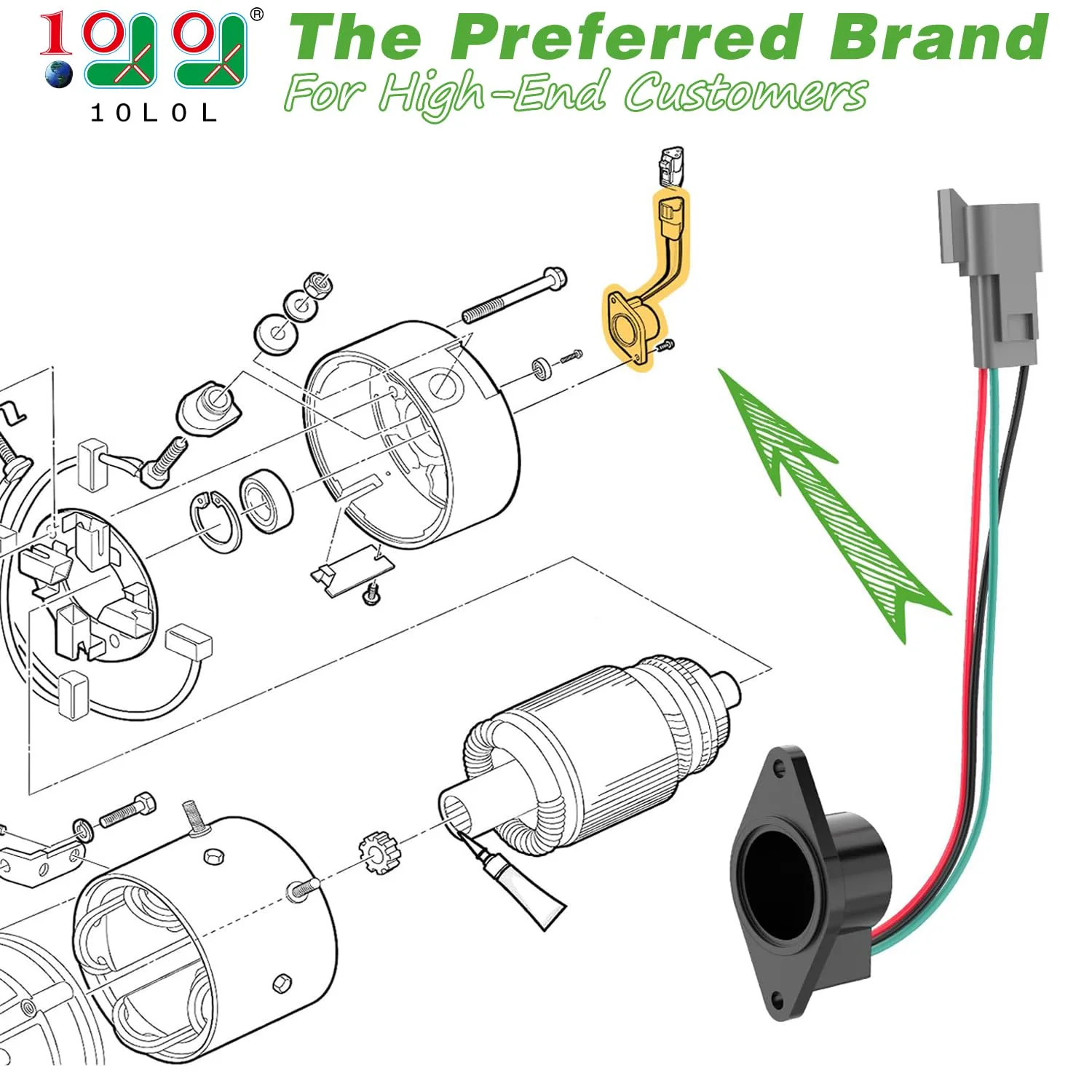 10L0L Speed Sensor Kit for Club Car DS & Precedent image 2