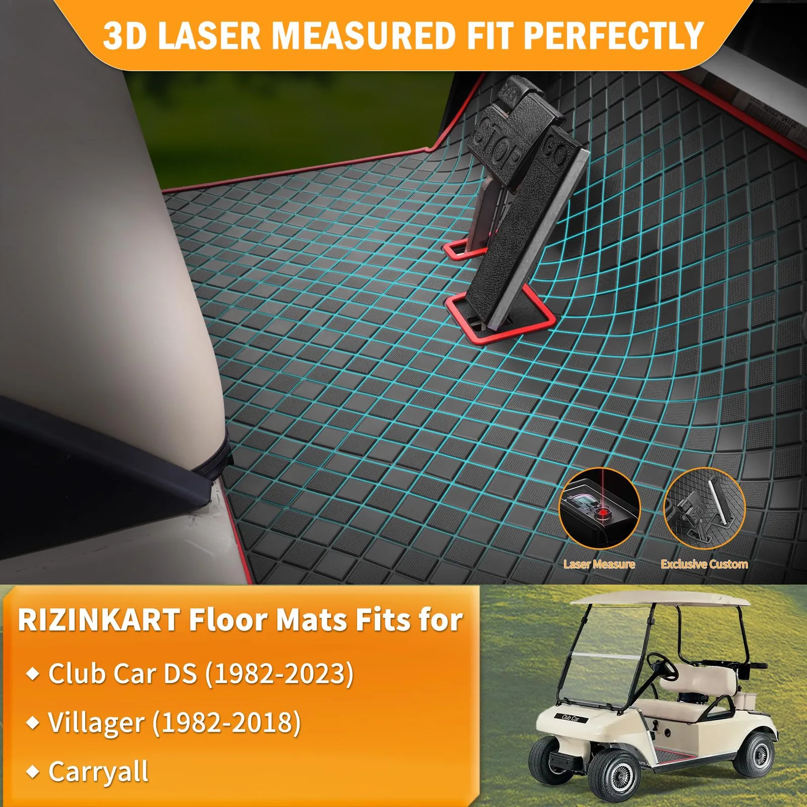 RIZINKART Floor Mat for Club Car DS 1982-2013 image 2