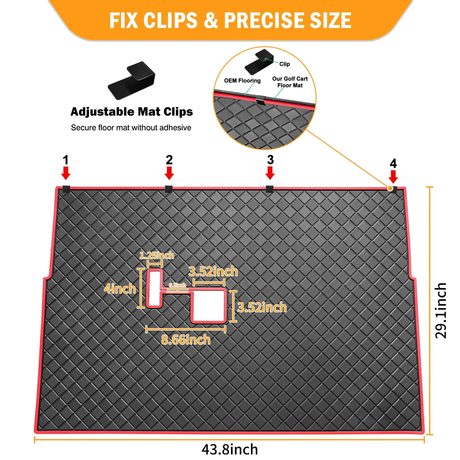 RIZINKART Floor Mat for Club Car DS 1982-2013 image 4