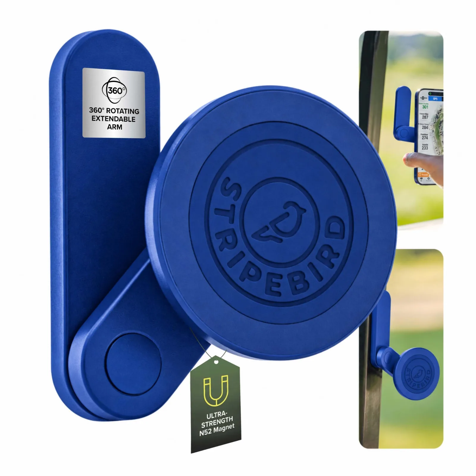 Stripebird 360 Magnetic Golf Cart Phone Holder SB-31002