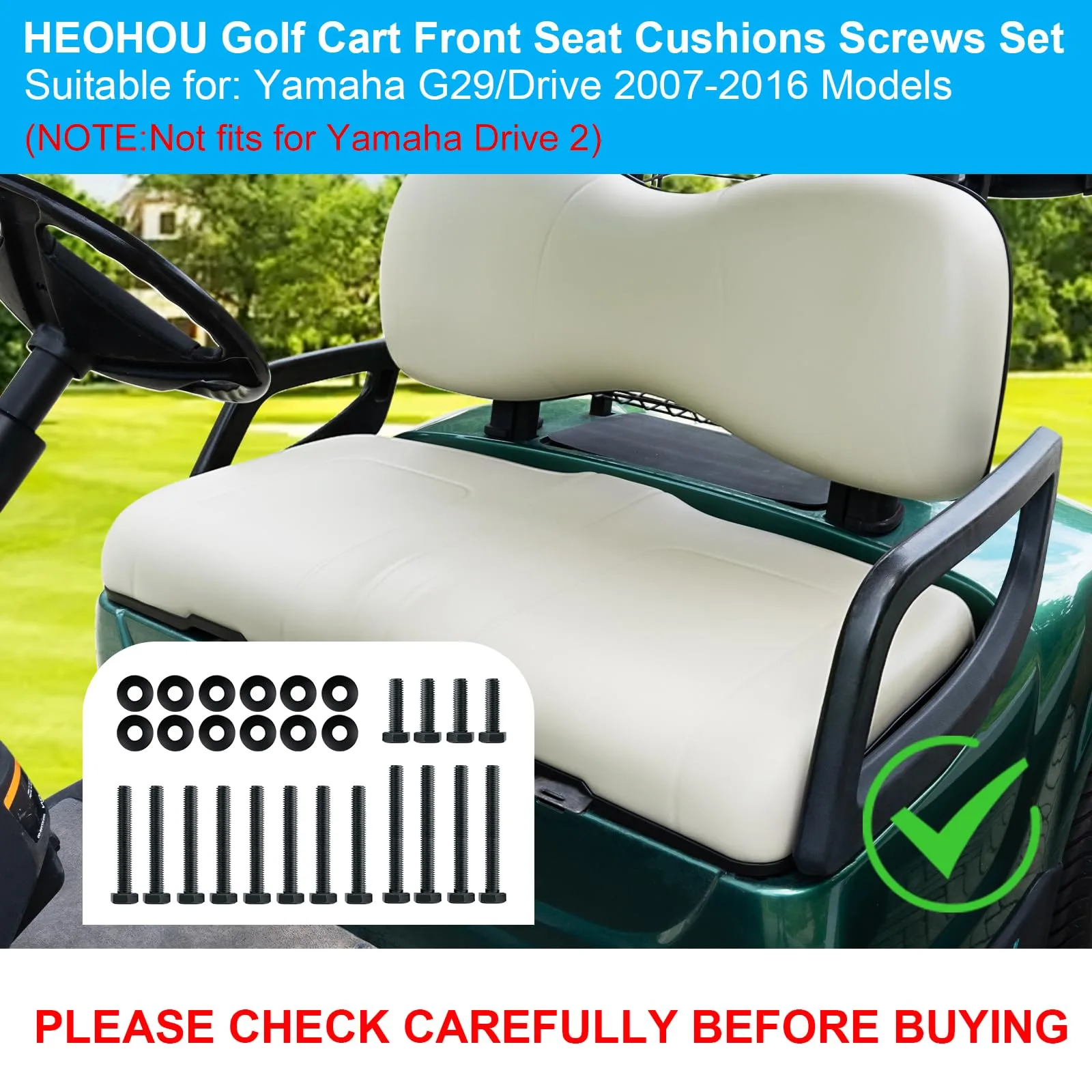 HEOHOU Yamaha G29/Drive Front Seat Hardware Kit image 4