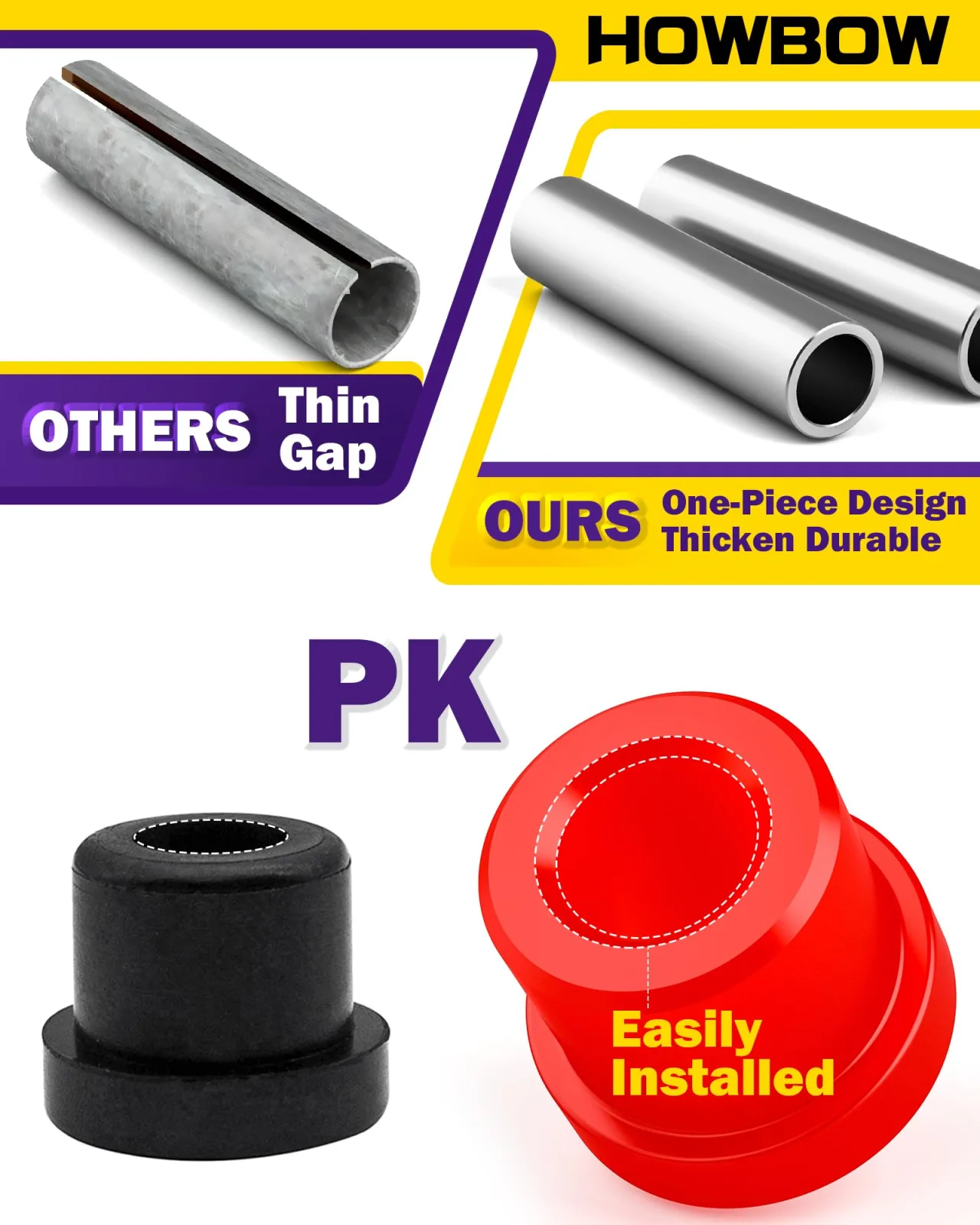 HOWBOW Club Car DS Front Bushing Kit 106-006-08-1123 image 4