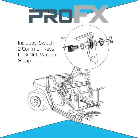 PROFX PFX5011 Ignition Switch for Club Car DS Electric Carts image 2