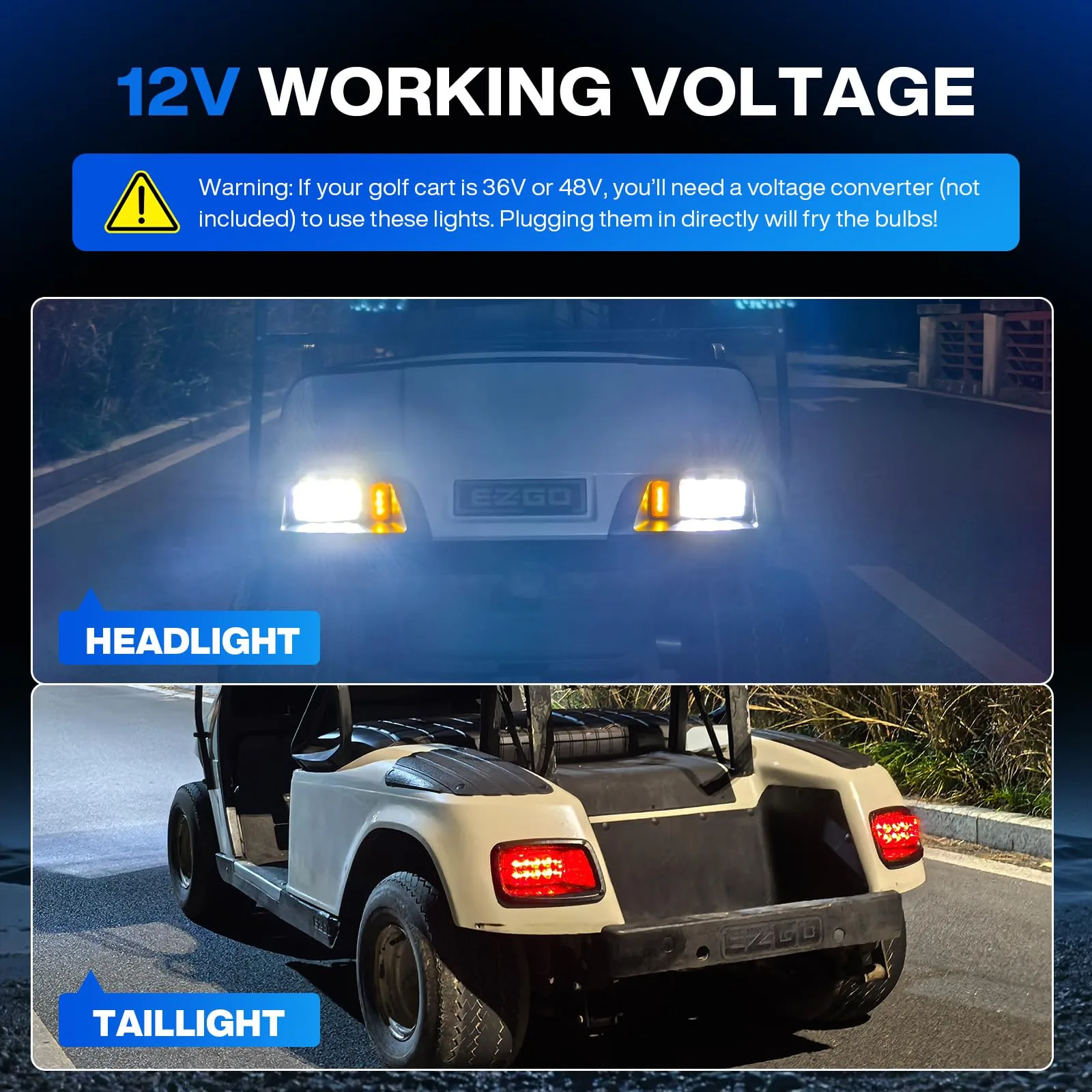 EXEFCH LED Light Kit for E-Z-GO TXT 1996-2013 image 2