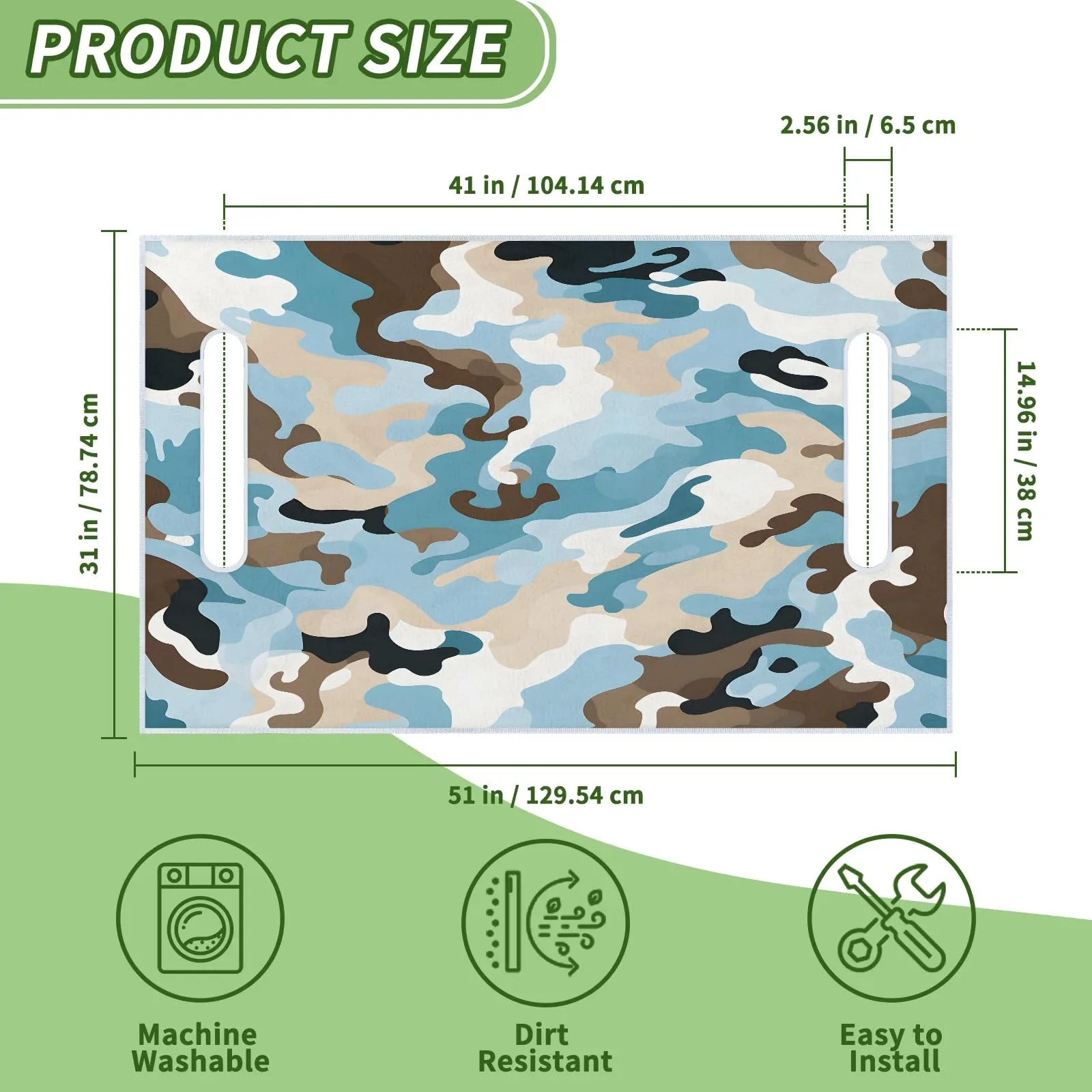 Tiveruda Golf Cart Seat Cover for Double Seats, 51 x 31 in image 2