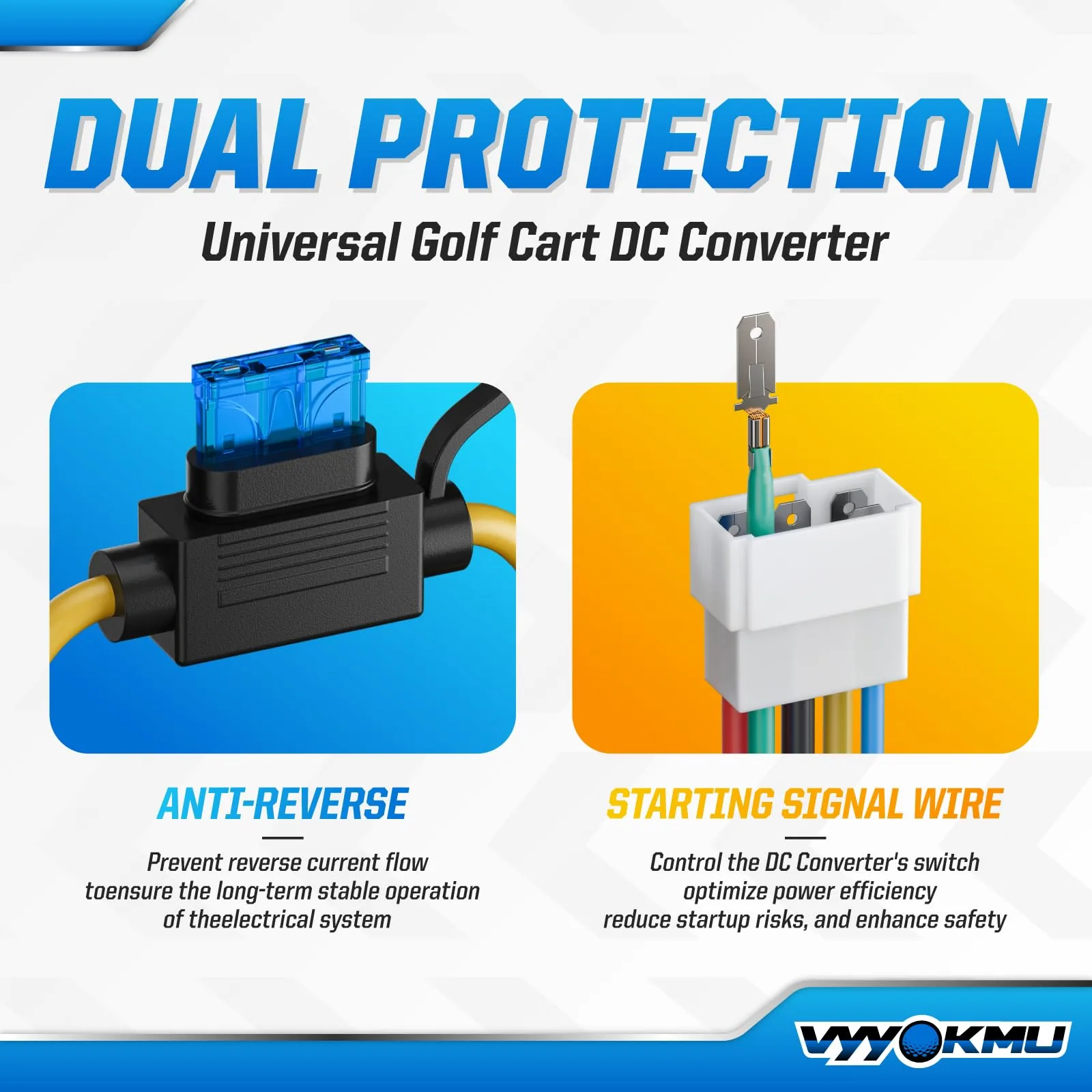 VYYOKMU 36V/48V to 12V Golf Cart DC Converter image 4