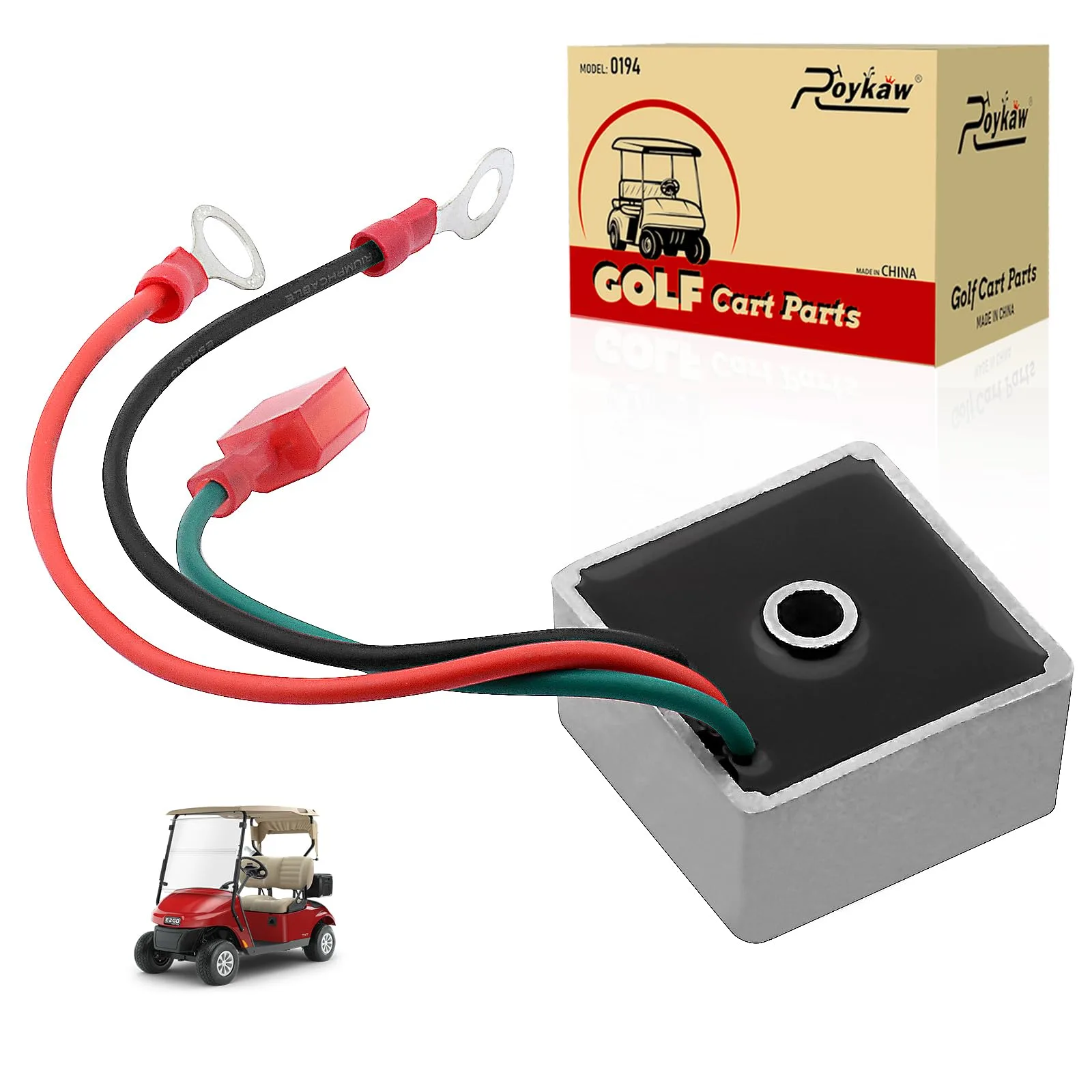 Roykaw Voltage Regulator Rectifier G-0185N for E-Z-GO, Club Car, Columbia/ParCar
