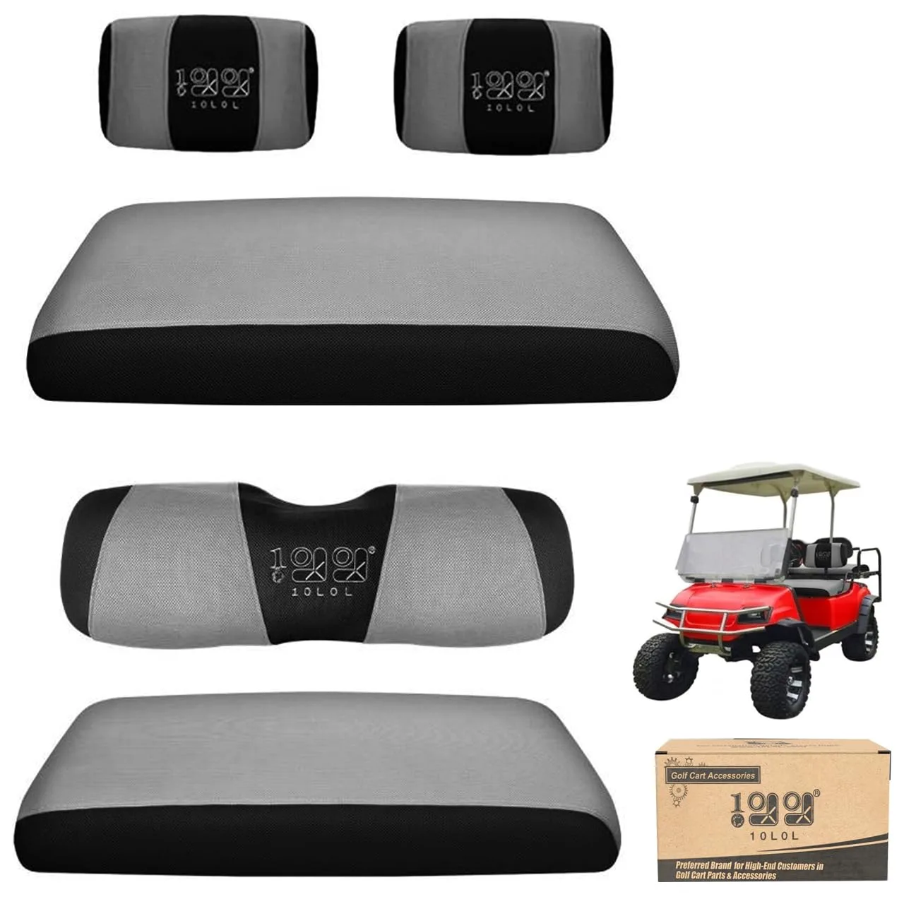 10L0L Front & Rear Golf Cart Seat Covers